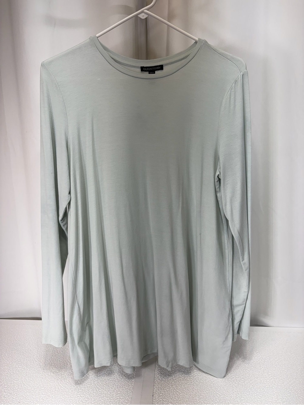 Eileen Fisher Soft Mint Long Sleeve Crew Top 4015